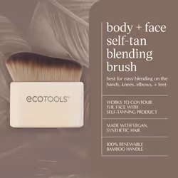 EcoTools Good Tan Body + Face Self-Tan Blending Brush  Kabuki Brush For Applying Self Tanner  Sunless Tanner Blending Brush  Eco Friendly Self Tanning