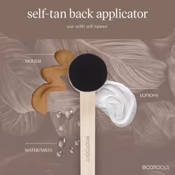 EcoTools Good Tan Self-Tan Back Applicator  Back Brush For Applying Self-Tan  Long Handle For Controlled Sunless Tanning  Eco Friendly Back Tanning Ap