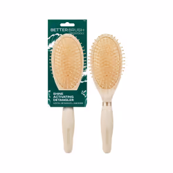 EcoTools Shine Activating Detangler Hairbrush  Brush For Wet Or Dry Hair  Gently Detangle & Style Hair  Heat Safe Paddle Brus ...