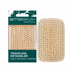 EcoTools Travel Detangler Hairbrush  Gently Detangle & Smooth Hair  Brush For Wet Or Dry Hair  Heat Resistant  Mini Renewable ...