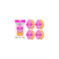 4 Pack Miracle 2-In-1 Powder Puffs, Dual-Sided Makeup Blending Puff, Reversible Elastic Band, Precision Makeup Sponge and Powder Puff, For Liquid,