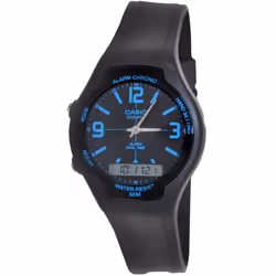 Casio Men's AW90H-2BV Black Resin Quartz Watch with Black Dial