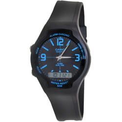 Casio Men's AW90H-2BV Black Resin Quartz Watch with Black Dial