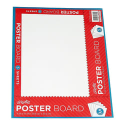 U-Create Ucreate White Poster Board  11"""""""" x 14""""""""  5 Pack (13825)