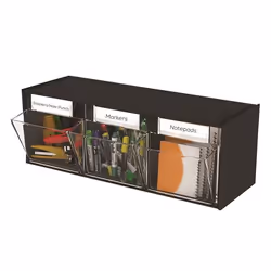 Deflecto 20304OP, 3 drawer(s), Black, 1 pc(s), 600.1 mm, 196.9 mm, 241.3 mm
