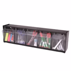 Deflecto 20504OP, 5 drawer(s), Black, 1 pc(s), 600.1 mm, 133.3 mm, 165.1 mm