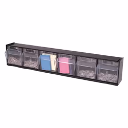 Deflecto 20604OP, 6 drawer(s), Black, 1 pc(s), 600.1 mm, 92.1 mm, 114.3 mm