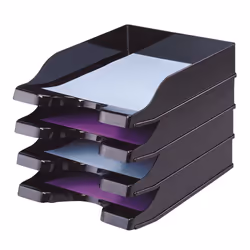 Deflecto 63904 desk tray/organizer Polystyrene Black