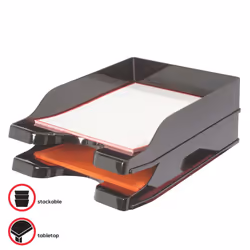 Deflecto 63904 desk tray/organizer Polystyrene Black