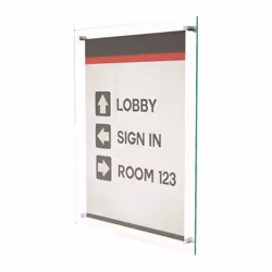 Deflecto 691290, Sign holder, Acrylic, Transparent, Horizontal/Vertical, 255.6 mm, 22.2 mm
