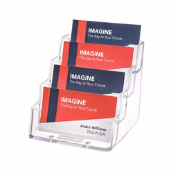 Deflecto 70841, Polystyrene, Transparent, 200 cards, 100 mm, 88.9 mm, 95.3 mm