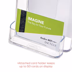 Deflecto 78601 business card holder Polystyrene Transparent