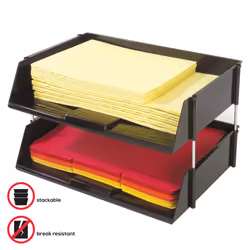 Deflecto 582704 desk tray/organizer Polystyrene Black