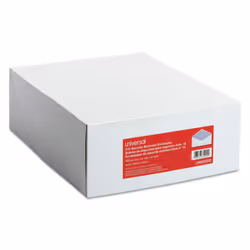 Universal UNV35202 #10 Monarch Flap Open-Side Security Tint Gummed Business Envelope - White (500/Box)