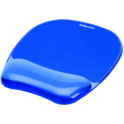 Fellowes Crystals Gel Mouse Pad/Wrist Support - Blue
