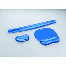 Fellowes Crystals Gel Mouse Pad/Wrist Support - Blue