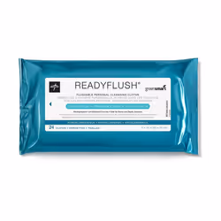 Medline ReadyFlush Biodegradable Flushable Personal Cleansing Wipes  Fragrance Free  24 Count