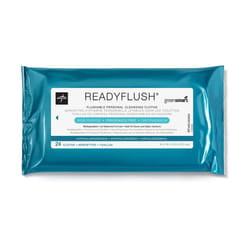 Medline ReadyFlush Biodegradable Flushable Personal Cleansing Wipes  Fragrance Free  24 Count