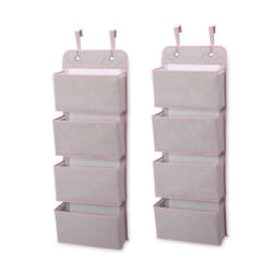 Delta Children 4 Pocket Over The Door Hanging Organizer - 2 Pack  Easy Storage/Organization Solution - Versatile and Accessible in Any Room in the Hou
