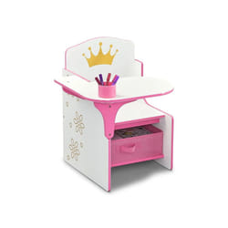 Delta Children Princess Crown Chair Desk with Storage Bin - Ideal for Arts & Crafts  Snack Time  Homeschooling  Homework & More - Greenguard Gold Cert