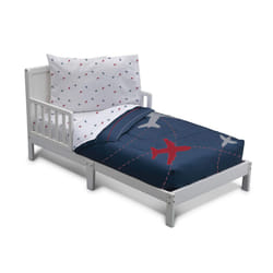Delta Children 4 Piece Toddler Bedding Set for Boys - Reversible 2-in-1 Comforter - Includes Fitted Comforter to Keep Little Ones Snug  Bottom Sheet