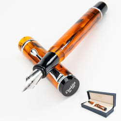 Conklin Duragraph Fountain Pen Amber - Stub Nib  Premium Writing Instrument for Calligraphy & Signatures