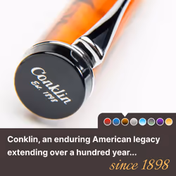 Conklin Duragraph Fountain Pen Amber - Stub Nib  Premium Writing Instrument for Calligraphy & Signatures