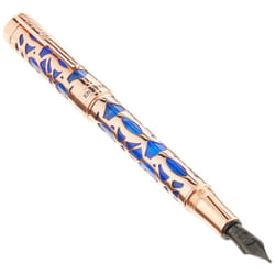 Conklin Endura Deco Crest Fountain Pen in Blue  Stub Nib  Premium Writing Instrument
