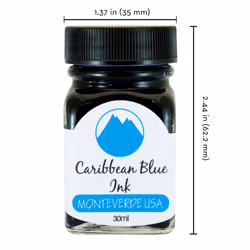 Monteverde USA Ink with ITF Technology  30 ml Caribbean Blue (G309CU)