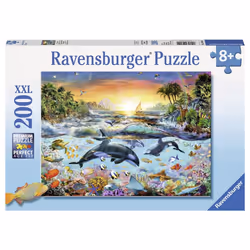 Ravensburger - Orca Paradise - 200 Piece Jigsaw Puzzle for Kids - Every Piece is Unique  Pieces Fit Together Perfectly Multicolor Pack of 1