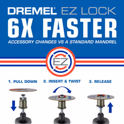 Dremel EZ Lock 60 Grit Sanding Discs for Rotary Tools  5-Pieces (EZ411SA)