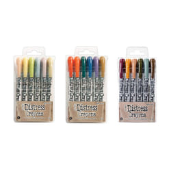 Ranger Tim Holtz 18 Distress Crayons Bundle: Sets 8, 9, 10