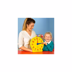 Learning Resources Big Time Learning Clock, Analog Clock, Homeschool, 12 Hour, Basic Math Development, Ages 5+