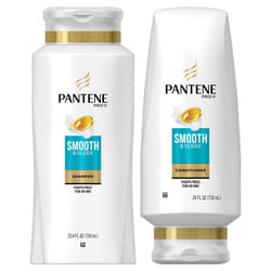 Pantene Argan Oil Shampoo 25.4 OZ and Conditioner 24 OZ for Dry Hair  Smooth and Sleek  Bundle Pack (Packaging May Vary)
