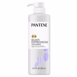 Pantene Silver Expressions, Purple Shampoo and Hair Toner, Pro-V for Grey and Color Treated Hair, Paraben Free, Lotus Flowers ...