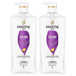 Pantene Shampoo Twin Pack with Hair Treatment  Volume & Body for Fine Hair  Safe for Color-Treated Hair