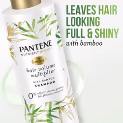 Pantene Sulfate Free Shampoo  Volumizing shampoo for fine or flat hair with Bamboo  Color Safe  9.6 oz