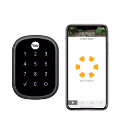 Yale Assure SL Deadbolt Smart Lock Black Suede Keyless Entry Door Lock with Wi-Fi Connected Touchscreen for Front or Back Do ...