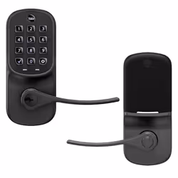 Yale Assure Lever Keypad with Z-Wave in Black Suede