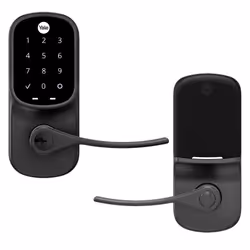 Yale Assure Lever Black Suede Wi-Fi Connected Touchscreen Smart Keypad Door Lock with Handle for Front Entry Door YRL226-WF ...