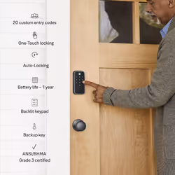 Yale Code Keypad Deadbolt  Black