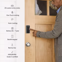 Yale Code Keypad Deadbolt  Satin Nickel