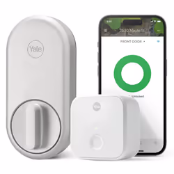 Yale Approach Smart WiFi Deadbolt Retrofit Smart Lock Unlimited Virtual Keys App Remote Control Keyless Entry Silver