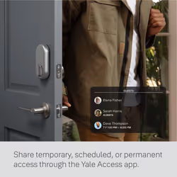 Yale Approach Smart WiFi Deadbolt Retrofit Smart Lock  Unlimited Virtual Keys  App Remote Control  Keyless Entry  Silver
