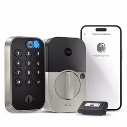 Yale Assure Lock 2 Touch Deadbolt  Satin Nickel Smart Entry Door Lock with Z-Wave (ZW3) Connected Touch Keypad and Fingerprin ...