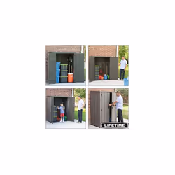 Lifetime 60209 Vertical Storage Shed (53 Cubic feet), Roof Brown, 74 x 142 x 174 cm