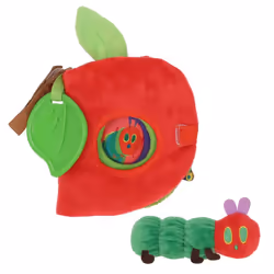 KIDS PREFERRED Eric Carle Very Hungry Caterpillar Activity Apple and Plush - Crinkle Texture Inside and Attached Leaf Teether ...