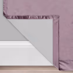 Eclipse Harper Velvet Rod Pocket Curtains for Bedroom  Single Panel  50 in x 95 in  Plum