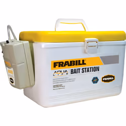 Frabill Bait Box with Aerator | Live Bait Storage Cooler with Portable Aerator | 8-Quart Capacity