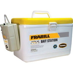 Frabill Bait Box with Aerator | Live Bait Storage Cooler with Portable Aerator | 8-Quart Capacity